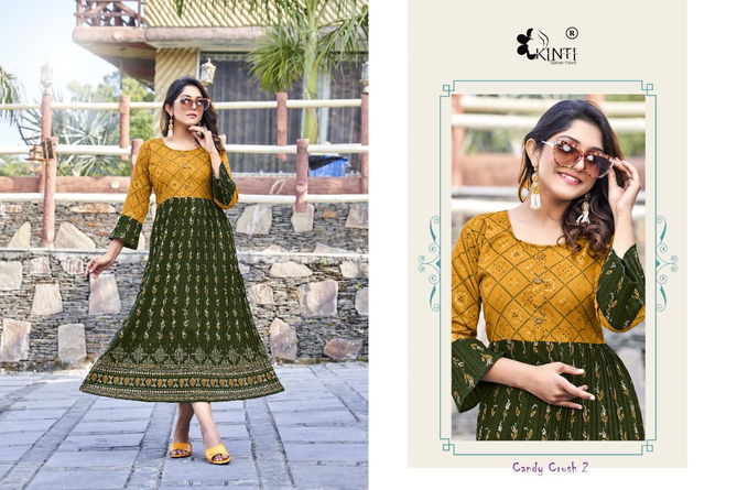 Kinti Candy Crush 2 Wholesale Printed Long Kurti Catalog